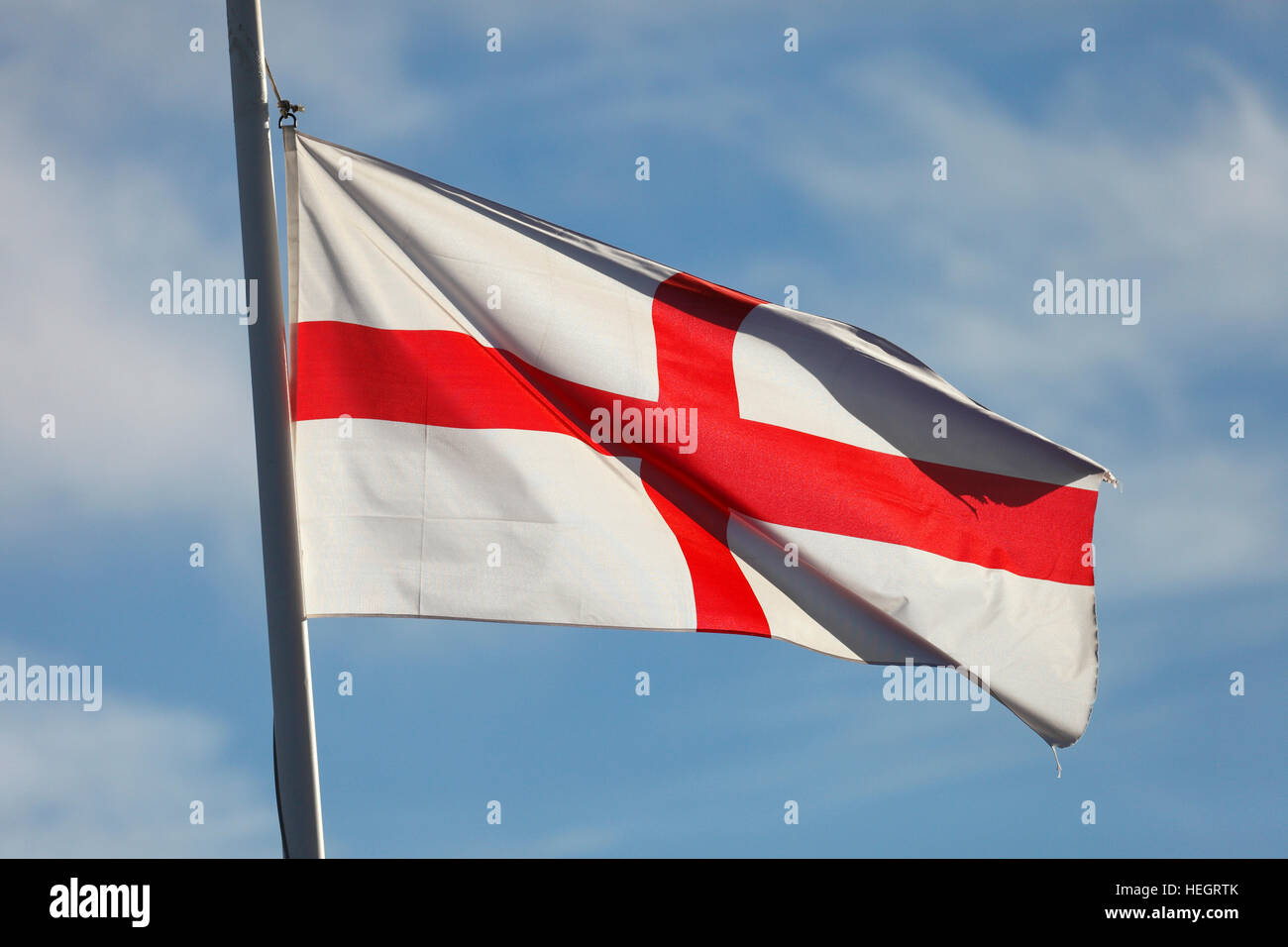 Flag of St.George, the flag of England. Stock Photo