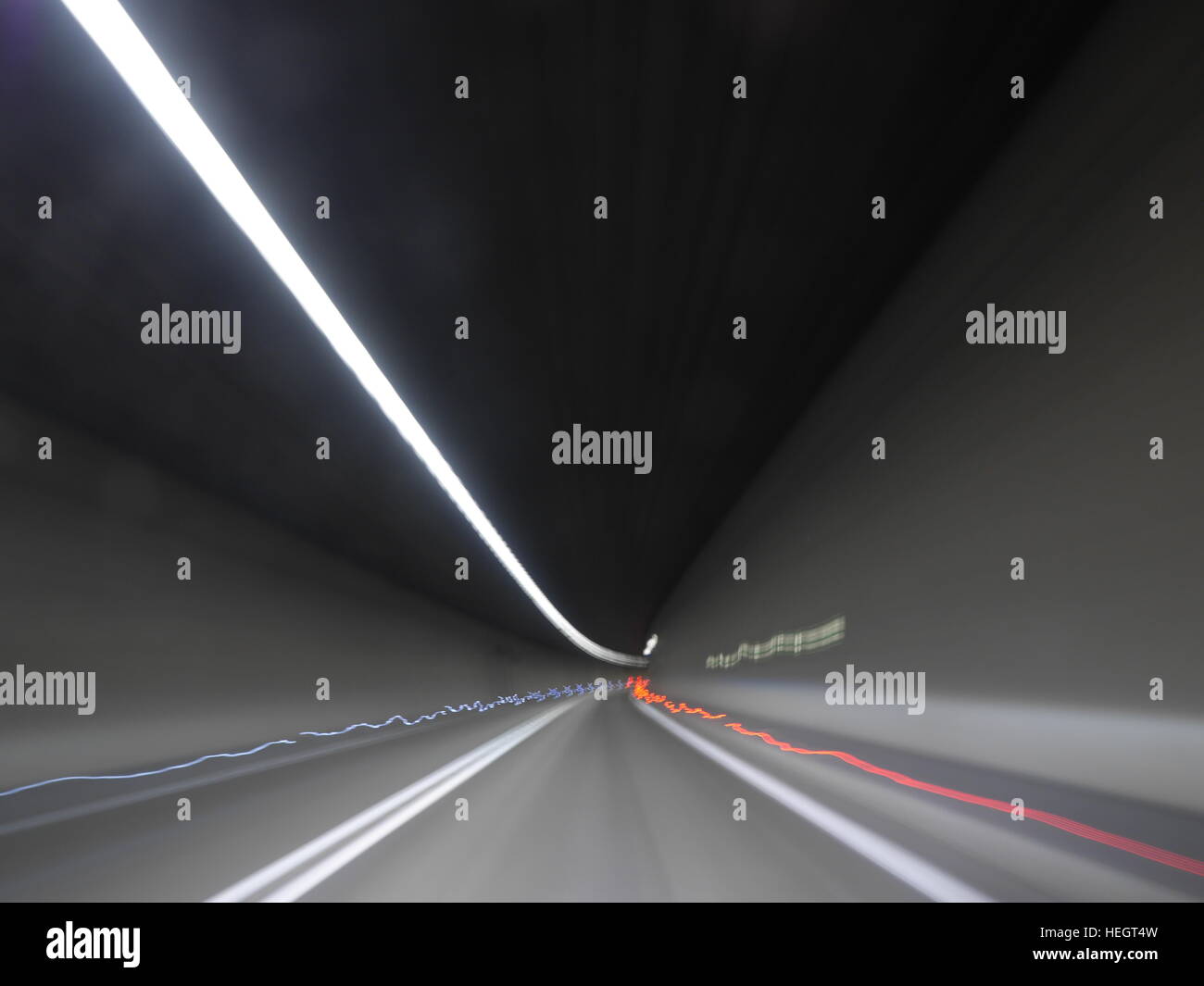 tunnel traffic Stock Photo