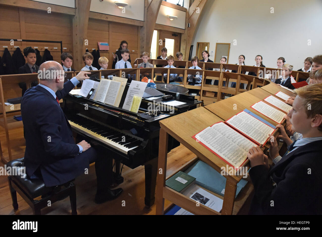 Choristers rehearse for one hour every school day before school starts