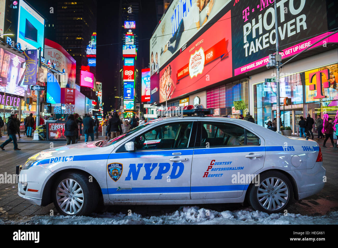 Nypd police car lights hi-res stock photography and images - Alamy