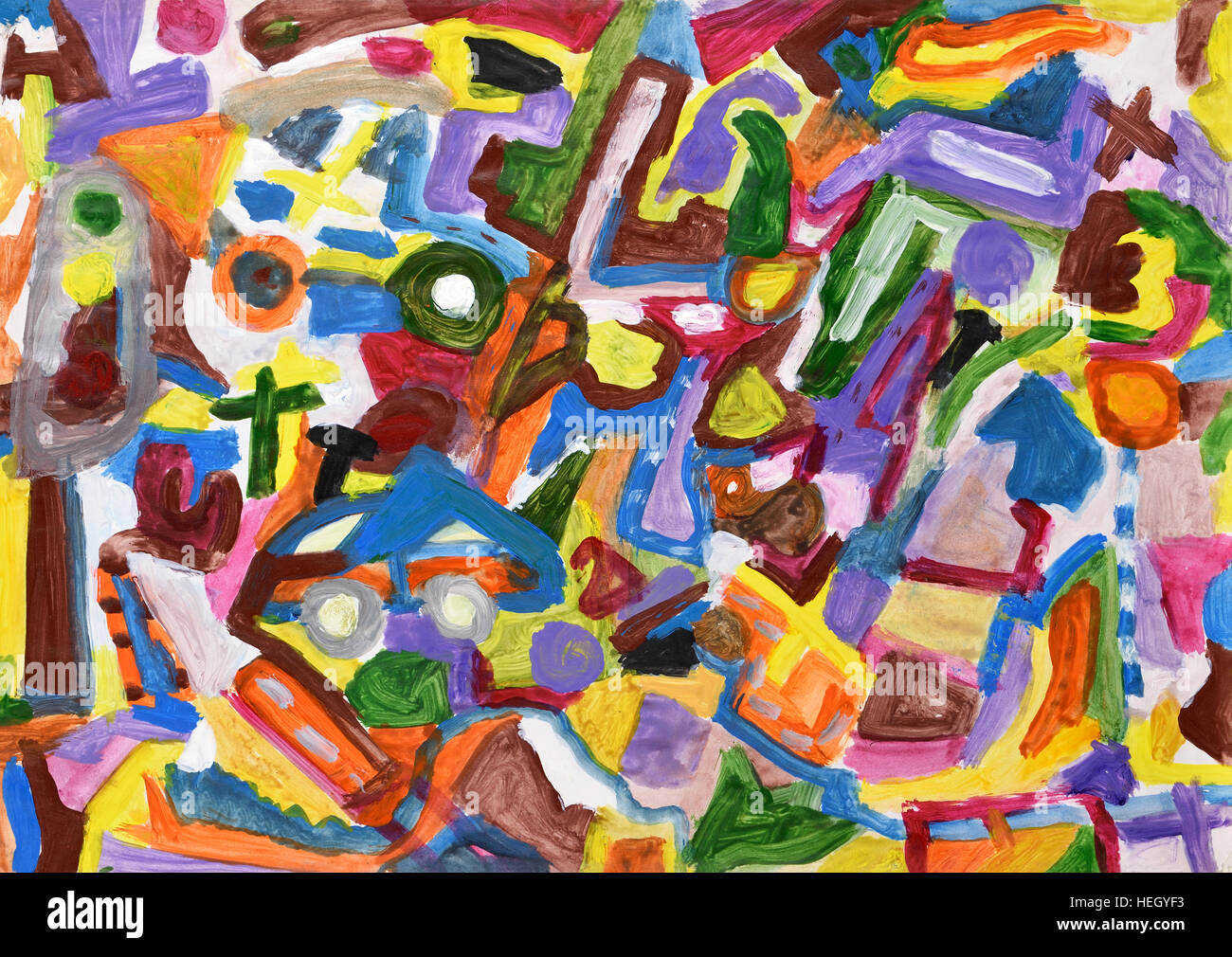 Abstract colorful hand painted background Stock Photo - Alamy