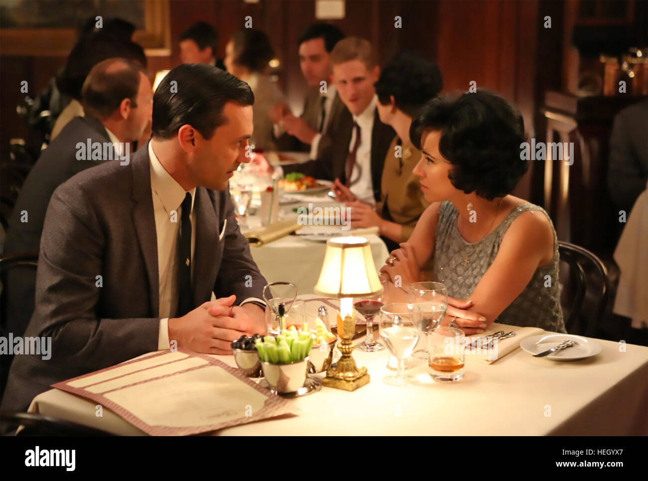 MAD MEN Lionsgate Television/Weiner Bros TV series with Don Draper and Linda Cardinelli in 2013