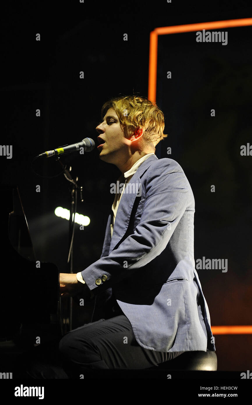 Tom Odell performing live onstage at the O2 Academy, Brixton in London. Featuring Tom Odell