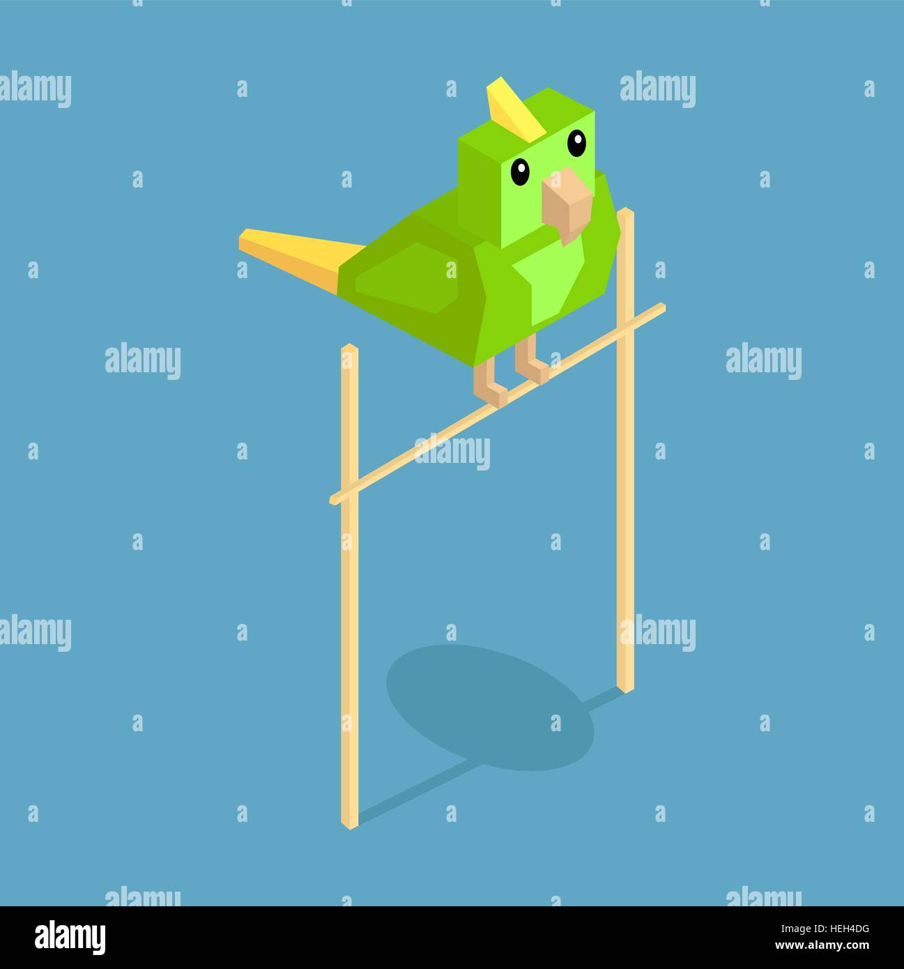 Pets parrot icon isometric 3d design. Pet and parrot, cane and parrot ...