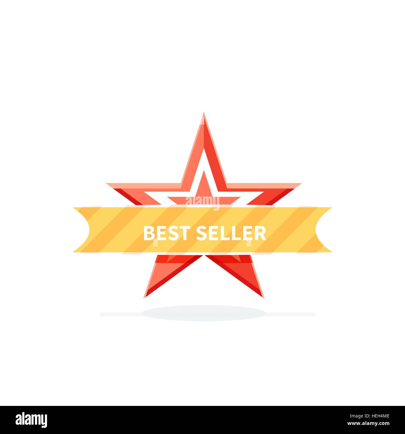 Best seller badge design flat. Best and seller, top seller, label best seller, badge best seller, sticker best seller, tag best Stock Vector