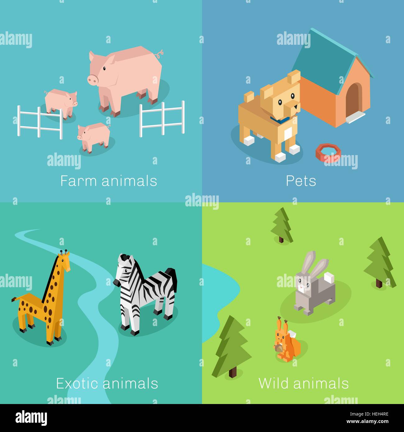 Wild exotic and farm animal set isometric. Pet dog bird, animals vector, cartoon animals, dog and zebra, horse and tropical Stock Vector Image & Art - Alamy Wild exotic and farm animal set isometric. Pet dog bird, animals vector, cartoon animals, dog and zebra, horse and tropical Stock Vector Image & Art - Alamy