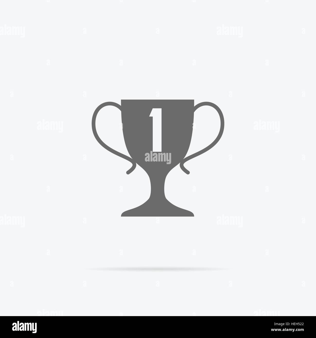 Winner concept goblet design flat icon. Winner award trophy success and ...