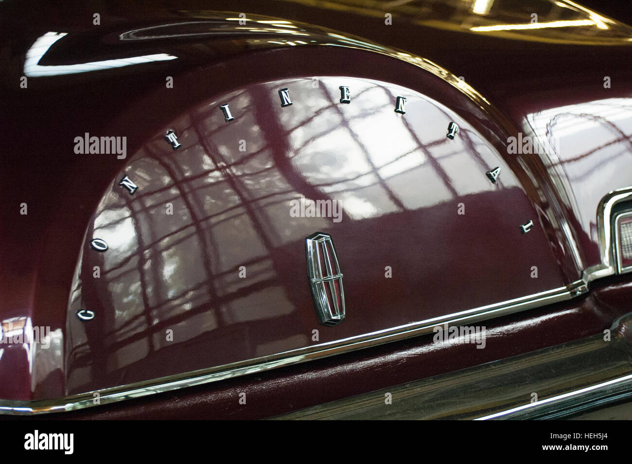 Photo Lincoln Continental 5, Year 1970-1979, auto headlight, back view,trunk Stock Photo