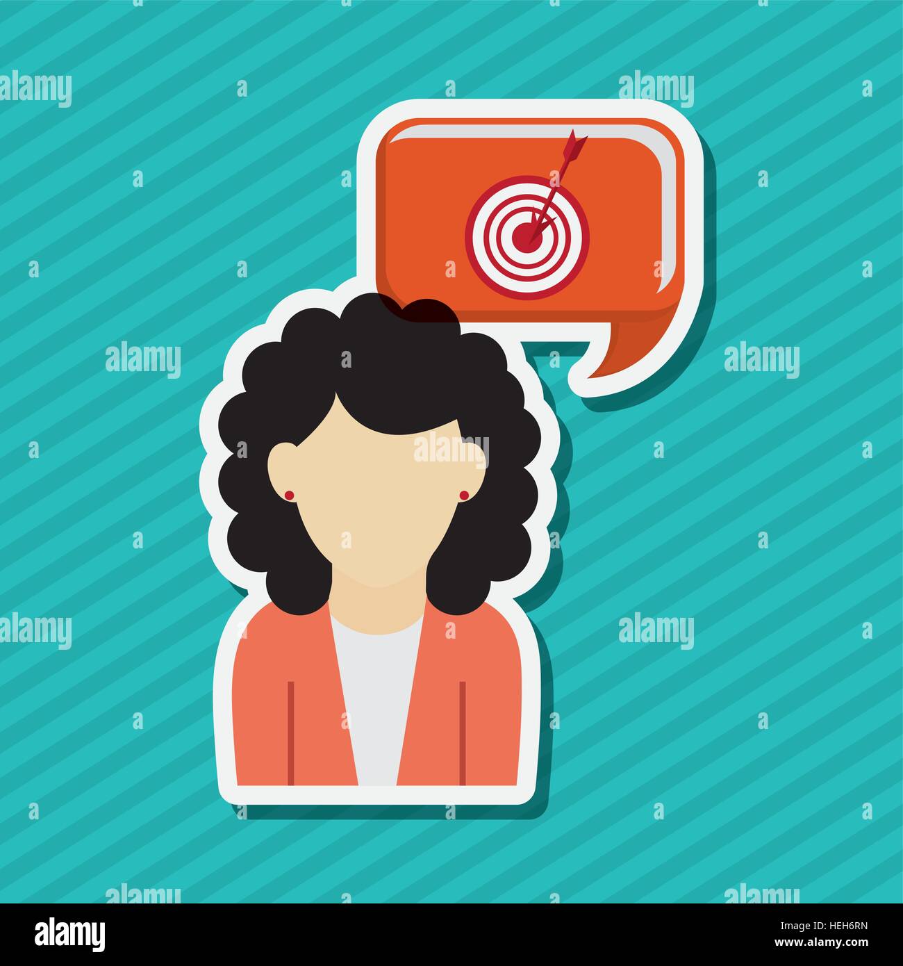 Woman target bubble avatar hi-res stock photography and images - Alamy