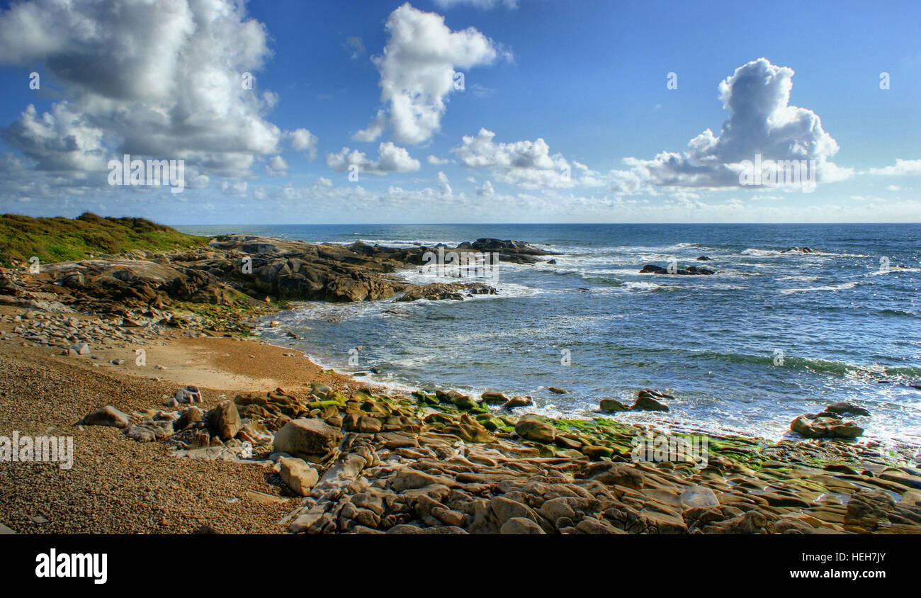 Rock beach in Vila Praia de Ancora, north of Portugal Stock Photo