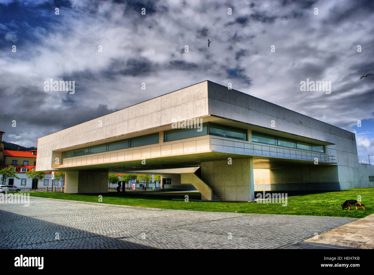 Municipal Library in Viana do Castelo by Alvaro Siza Vieira, Portugal Stock Photo