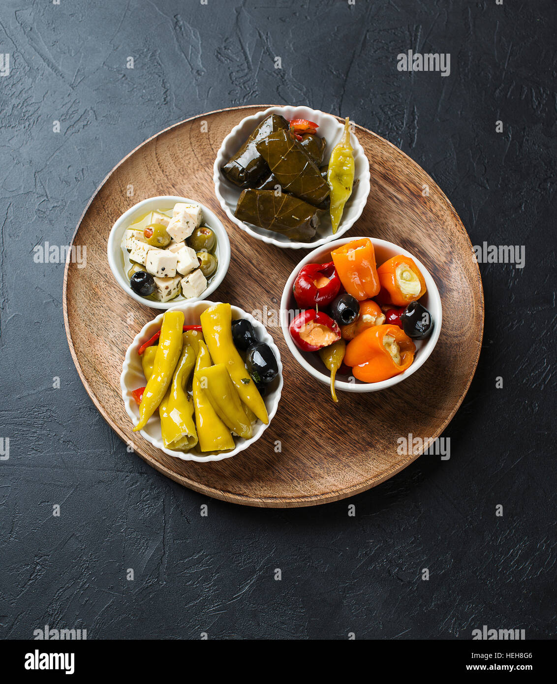 Mixed Antipasto, Greek cuisine Stock Photo
