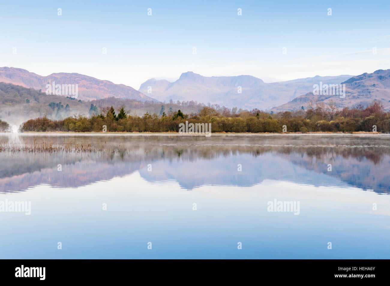 Lake Elter Water near Elterwater, Cumbria, in the English Lake District Stock Photo