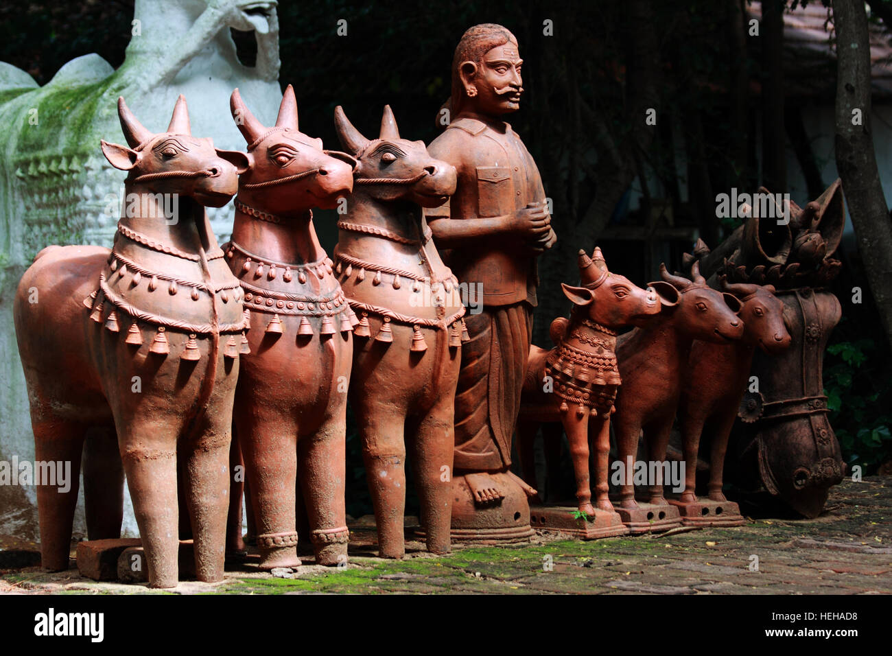 Indian Village Terracotta statues Stock Photo Alamy