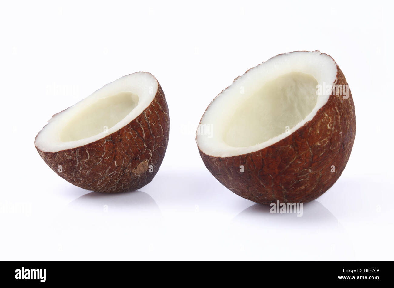 Dried Coconut Isolated on White Background Stock Photo Alamy