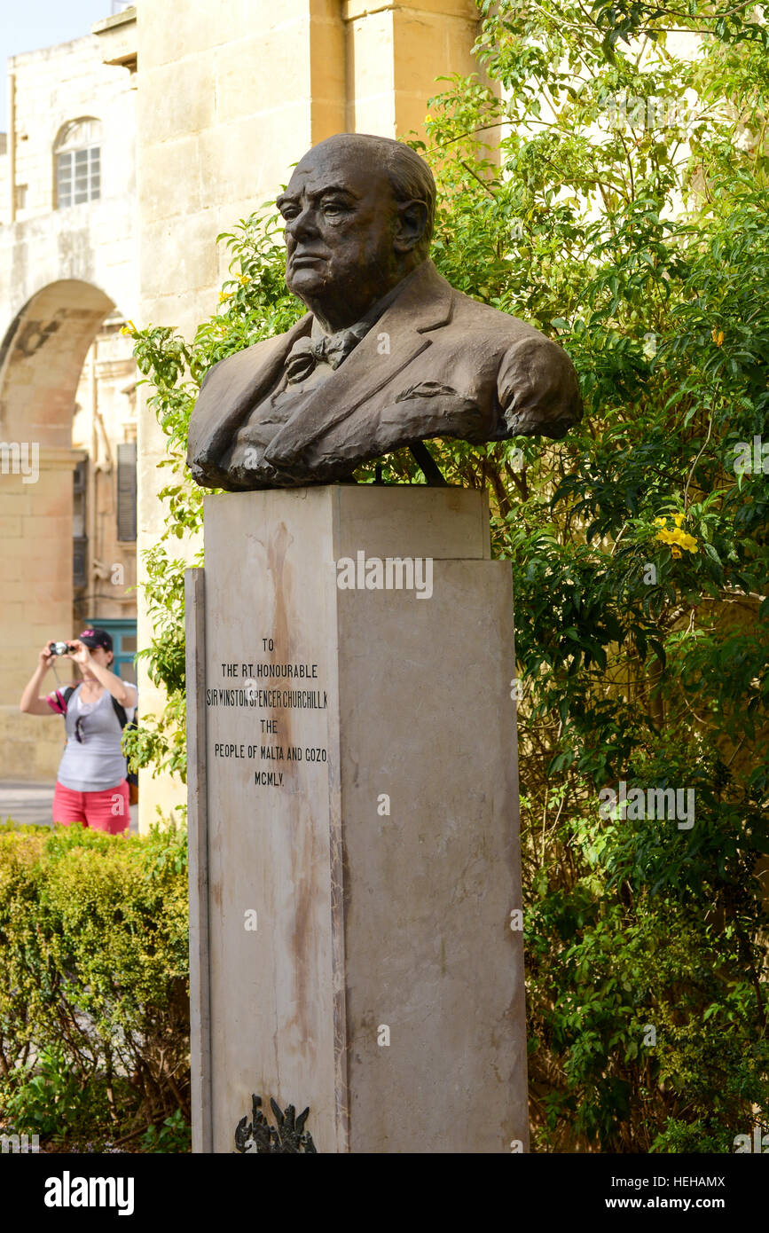 Upper Barrakka Gardens - Valletta, Malta Stock Photo