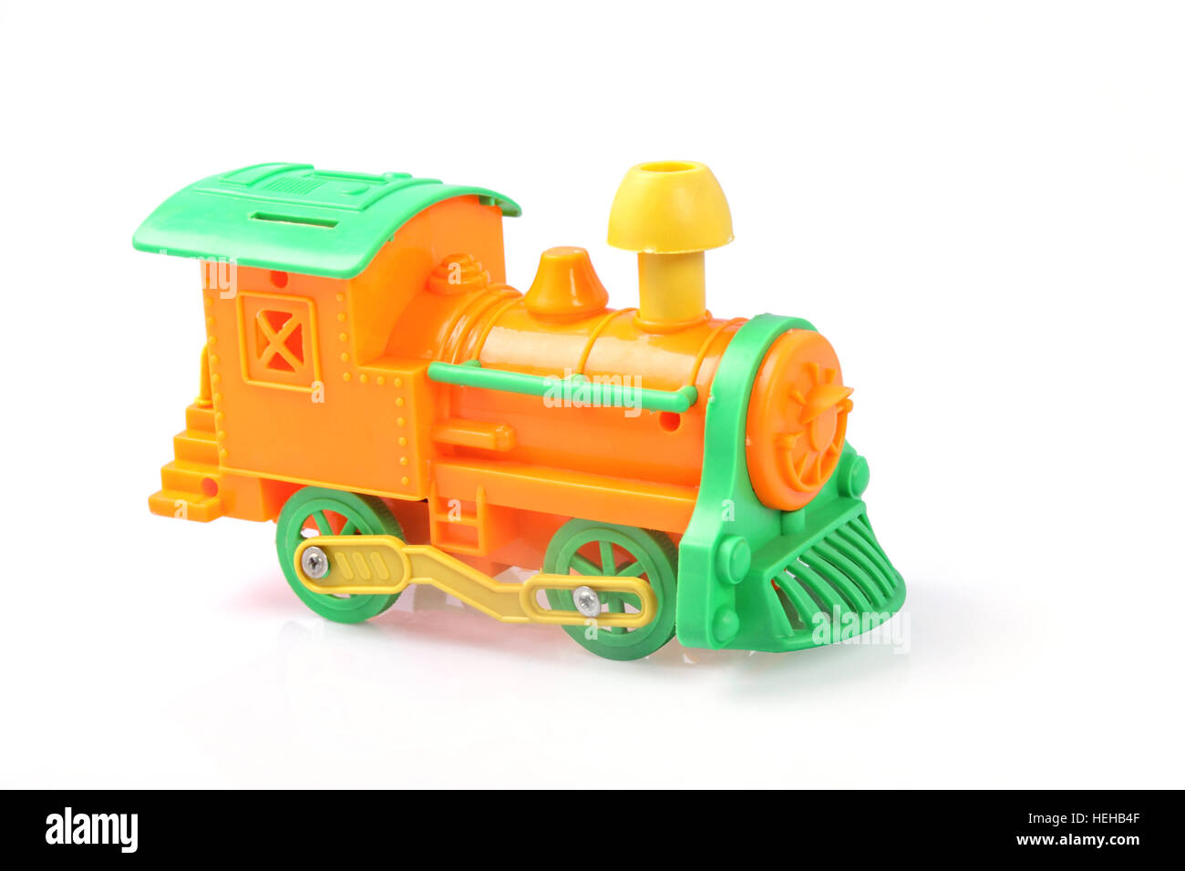 Toy Train Isolated on White Stock Photo