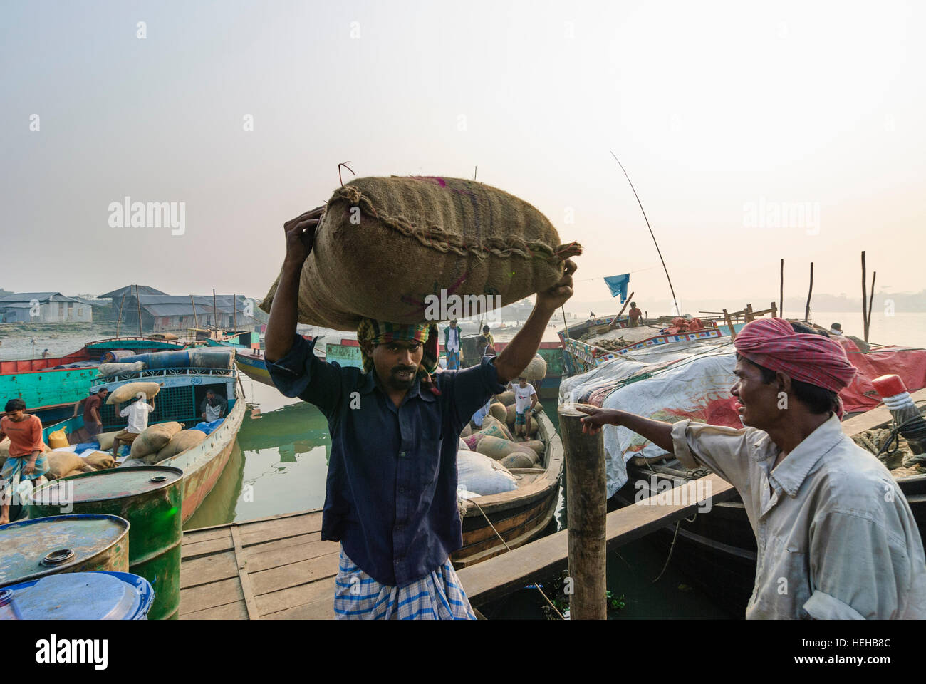 Barisal: harbor, Barisal Division, Bangladesh Stock Photo