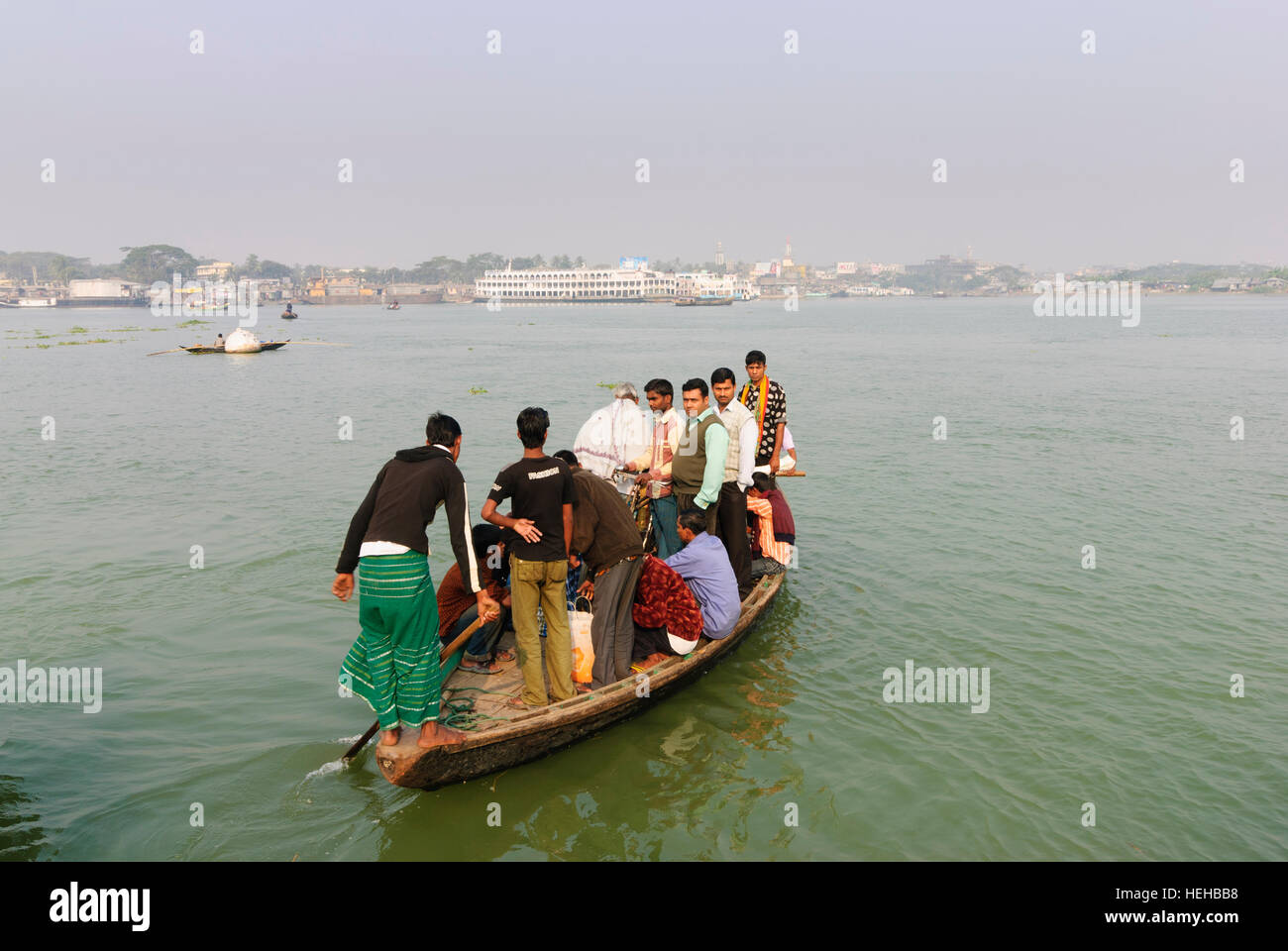 Barisal: Ferry boats, people, Barisal Division, Bangladesh Stock Photo