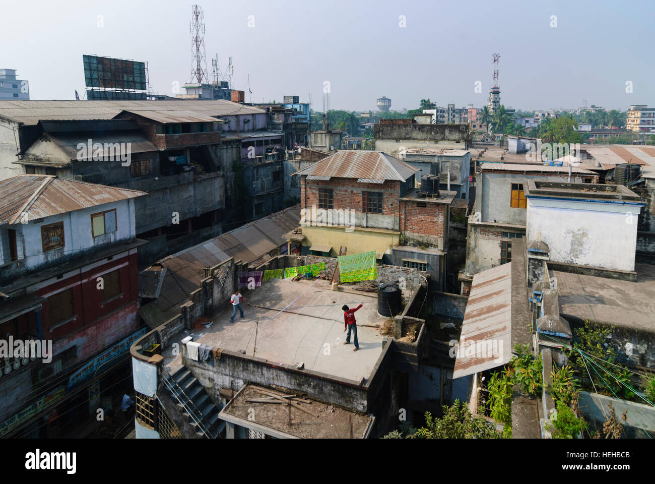 Barisal: tenements, Barisal Division, Bangladesh Stock Photo