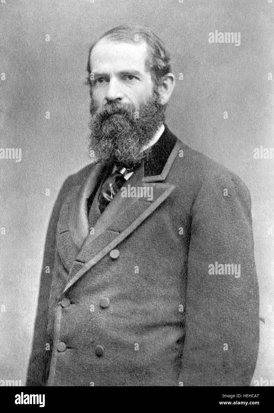 JAY GOULD (1836-1892) American entrepreneur and railroad developer about 1875. Photo Bain News Service Stock Photo