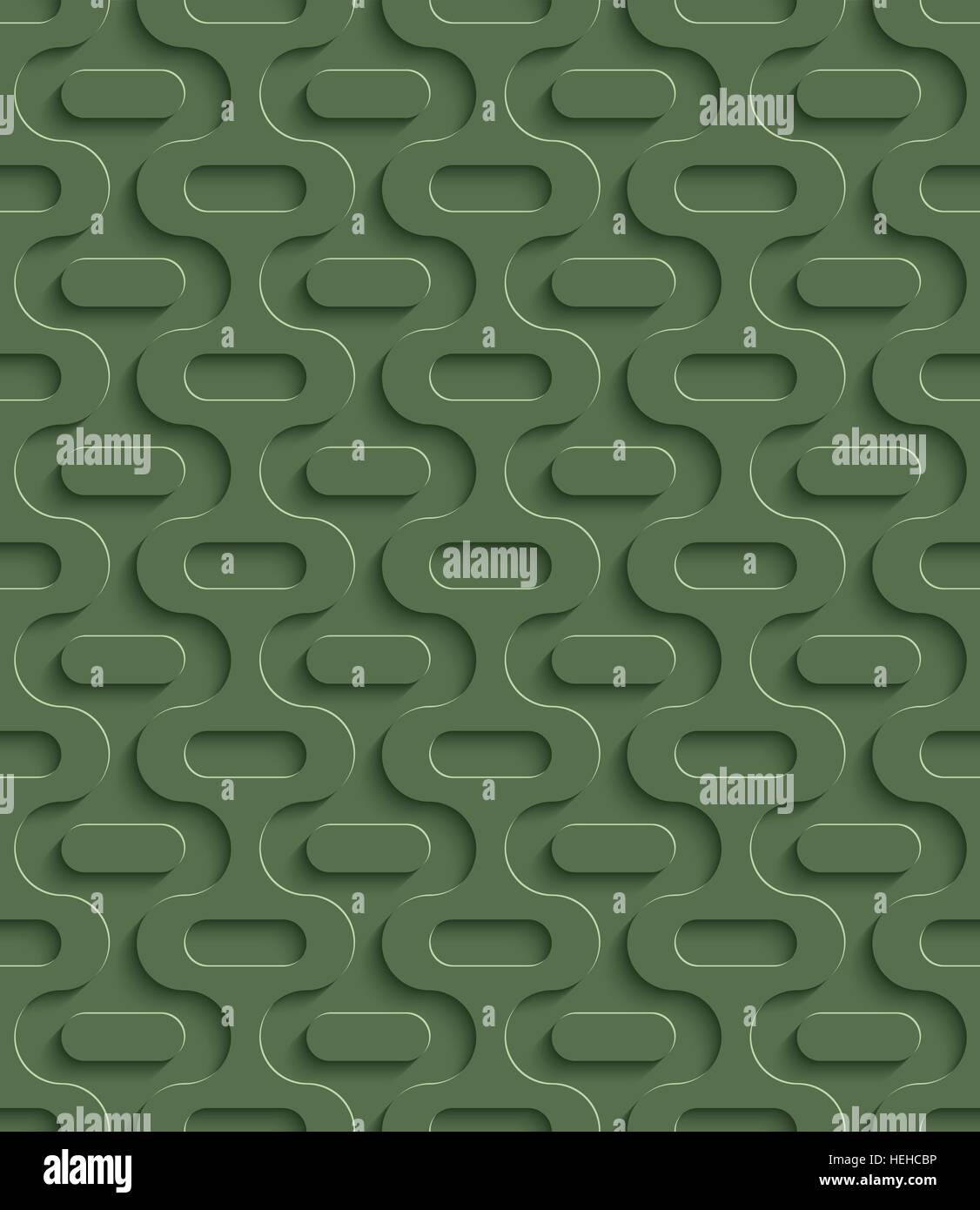 3D Seamless Pattern in Kale Color. Neutral Tileable Vector Background ...