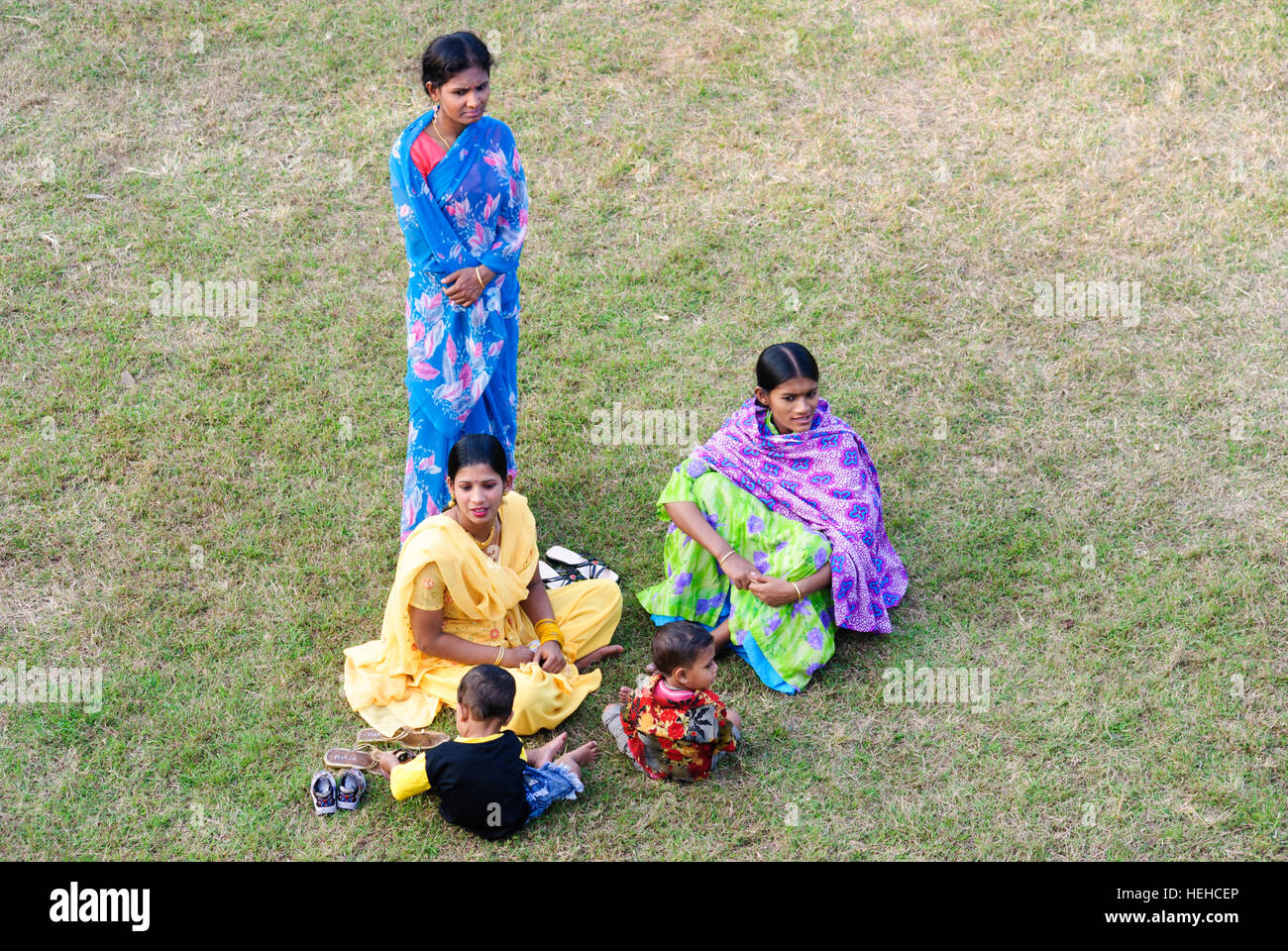 Dhaka: women in Lalbagh Fort, Dhaka Division, Bangladesh Stock Photo