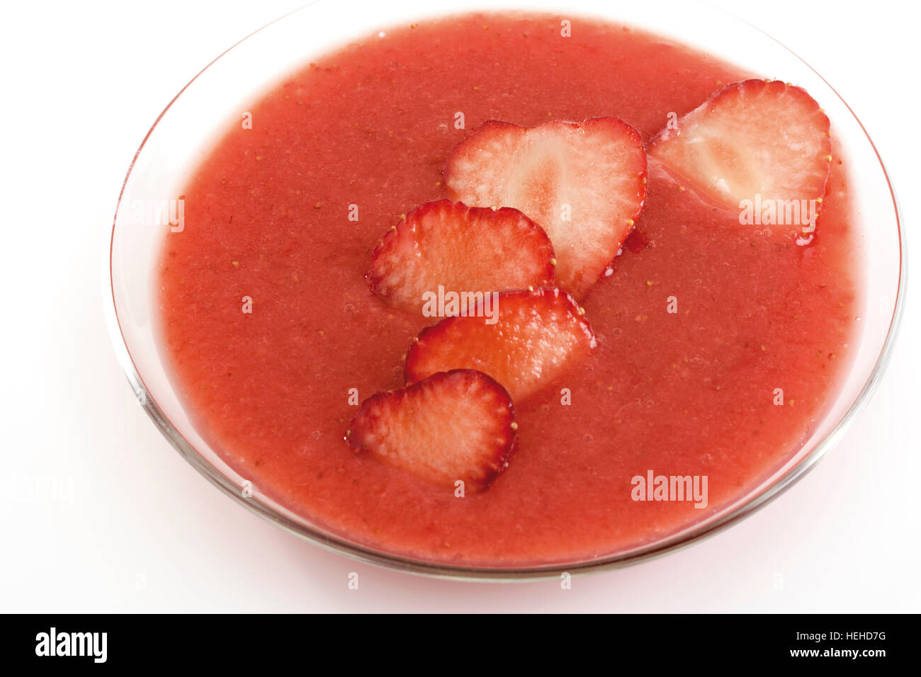 Strawberry puree Stock Photo