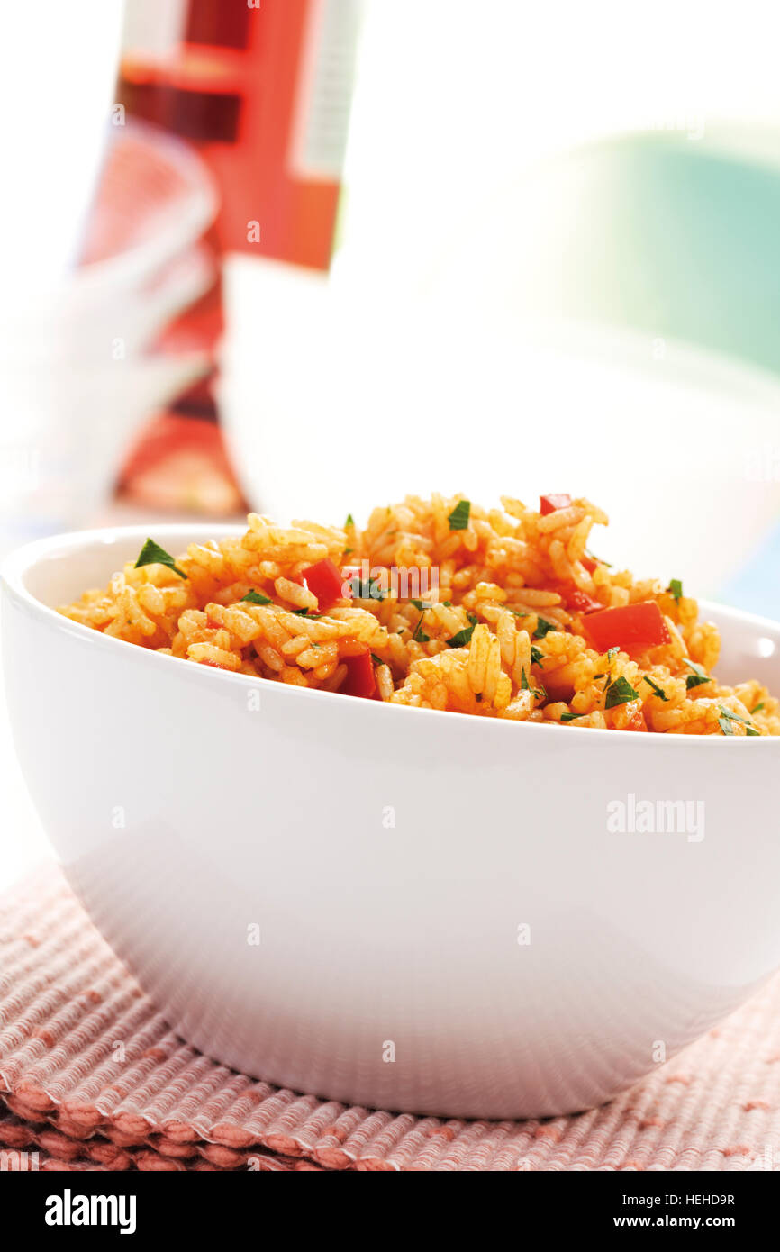 Bowl of Djuvec rice Stock Photo - Alamy