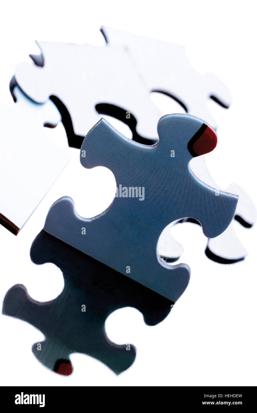 Puzzle piece, pieces of a puzzle Stock Photo - Alamy