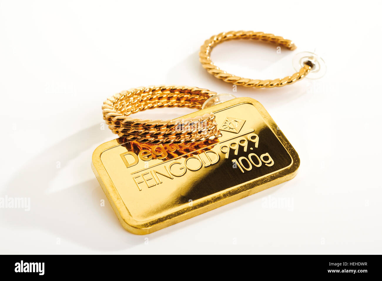 Gold bars and jewellery Stock Photo Alamy