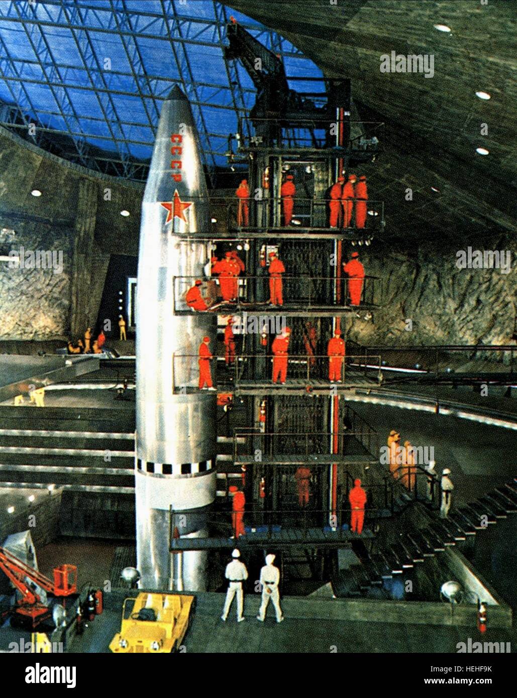 Blofeld S Secret Base Soviet Rocket You Only Live Twice 1967 Stock Photo Alamy
