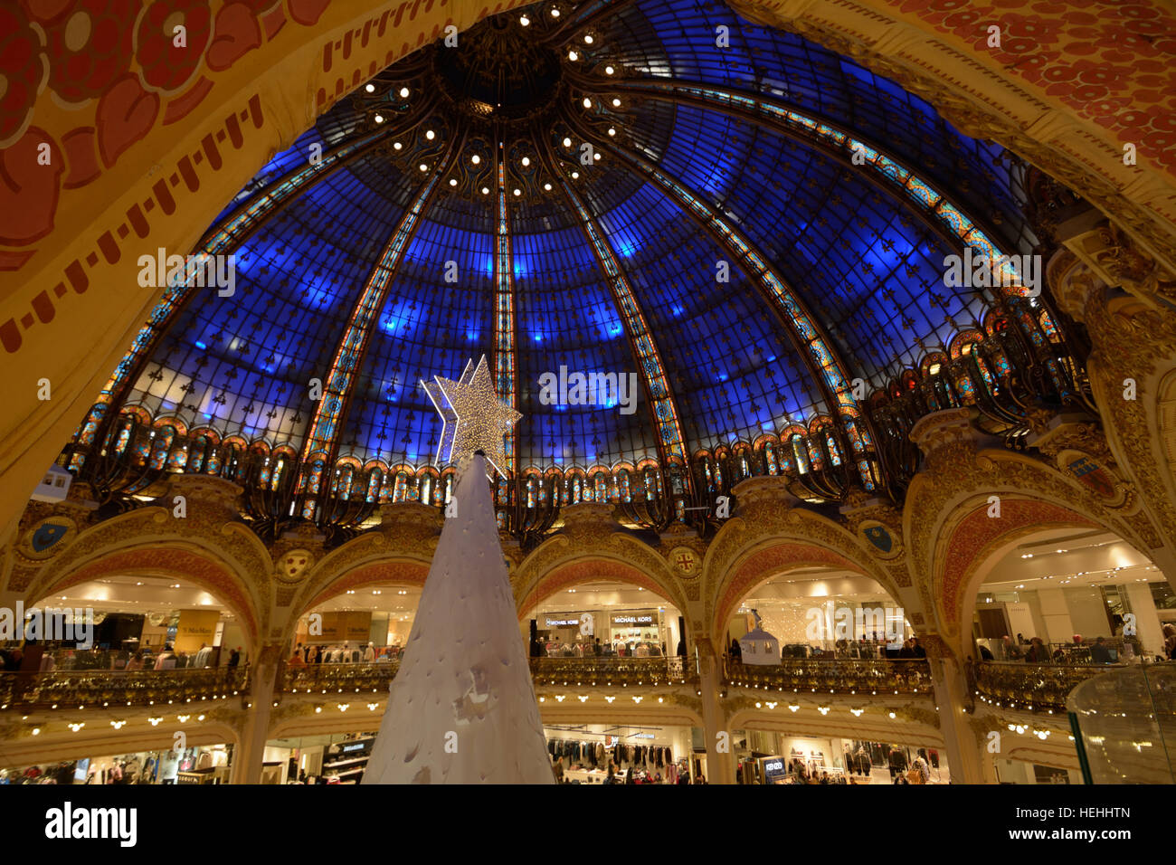 Galeries Lafayette Paris editorial photo. Image of boulevard