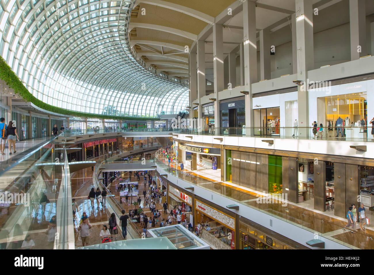 Marina Bay Sands Shopping Mall, Singapore Stock Photo