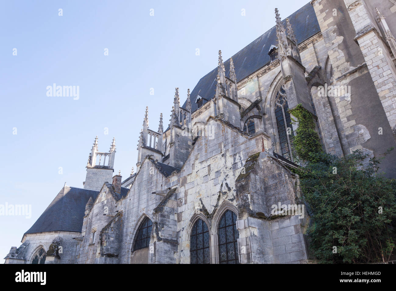 The collegiale of Saint Aignan in Orleans, France. Stock Photo