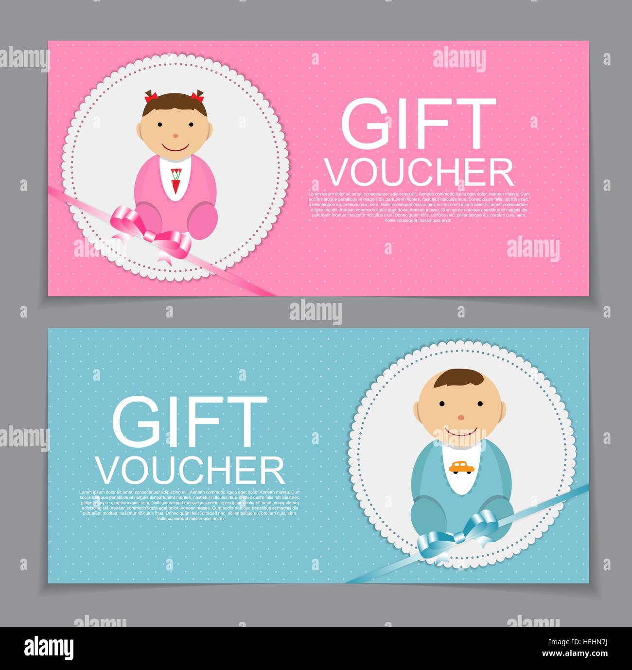 Baby Gift Voucher Template. Vector Illustration Stock Vector Image