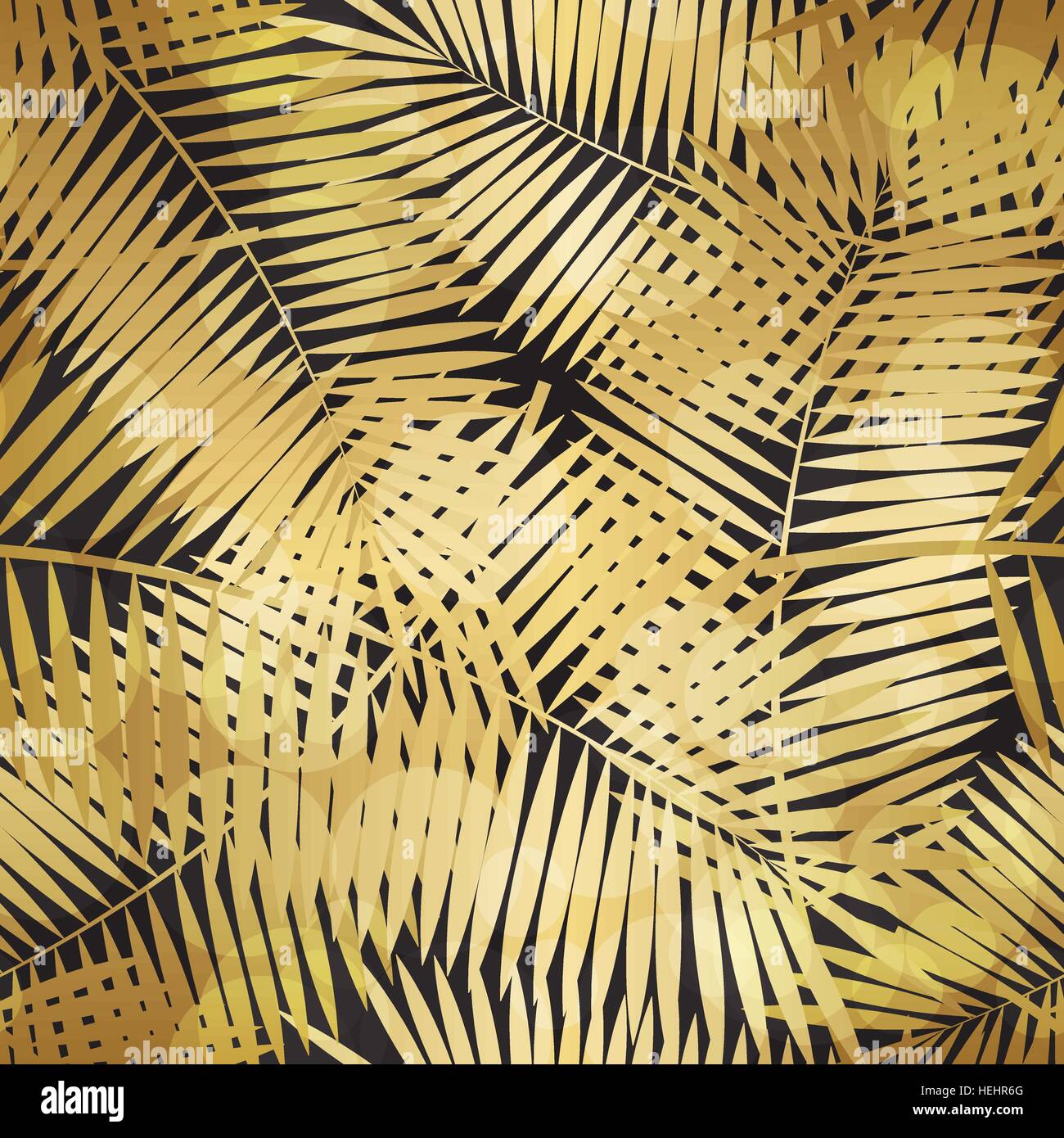 Palm Leaf Seamless Pattern Background Vector Illustration Stock Vector ...
