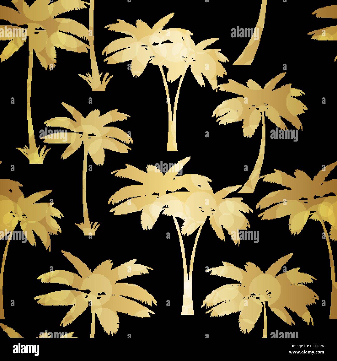 Palm Leaf Seamless Pattern Background Vector Illustration Stock Vector ...