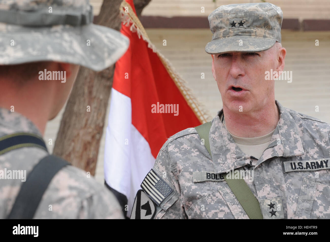 U.S. Army personnel conduct a transfer of Forward Operating Base ...