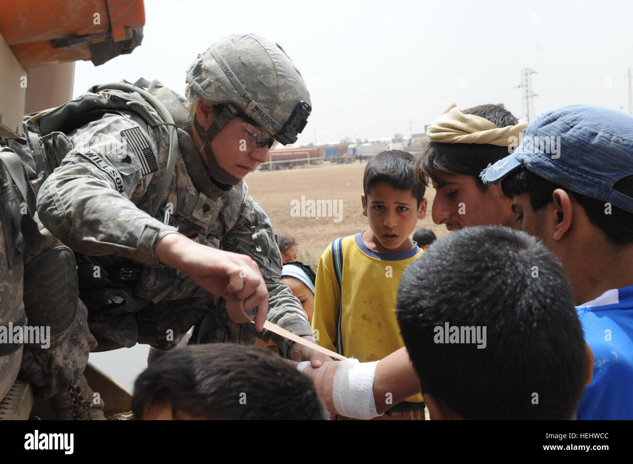 U.S. Army Spc. David Tunstall pulls security as fellow soldiers