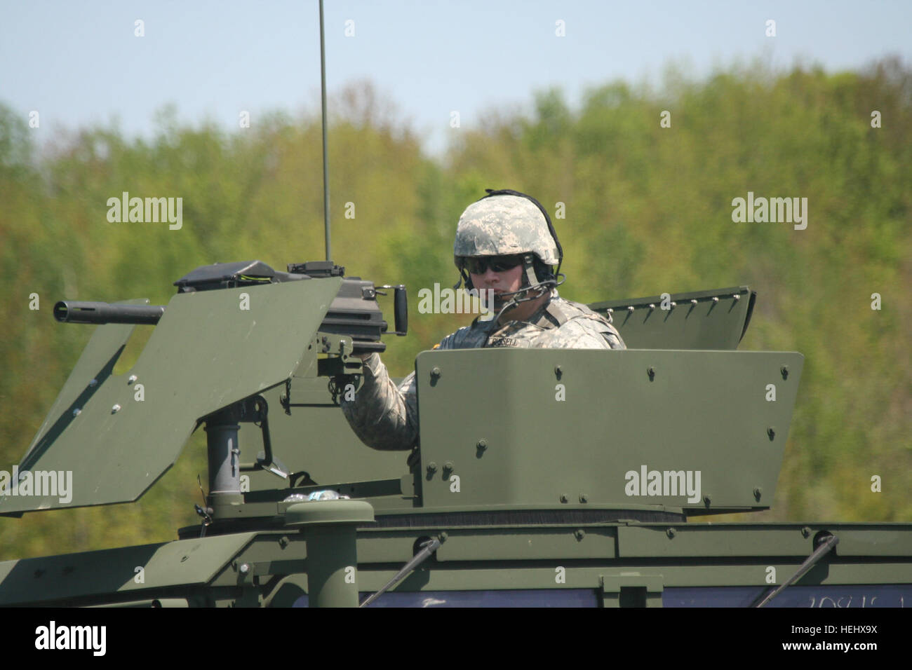 New York Army National Guard Pfc. Jerald Russell from the 206th ...