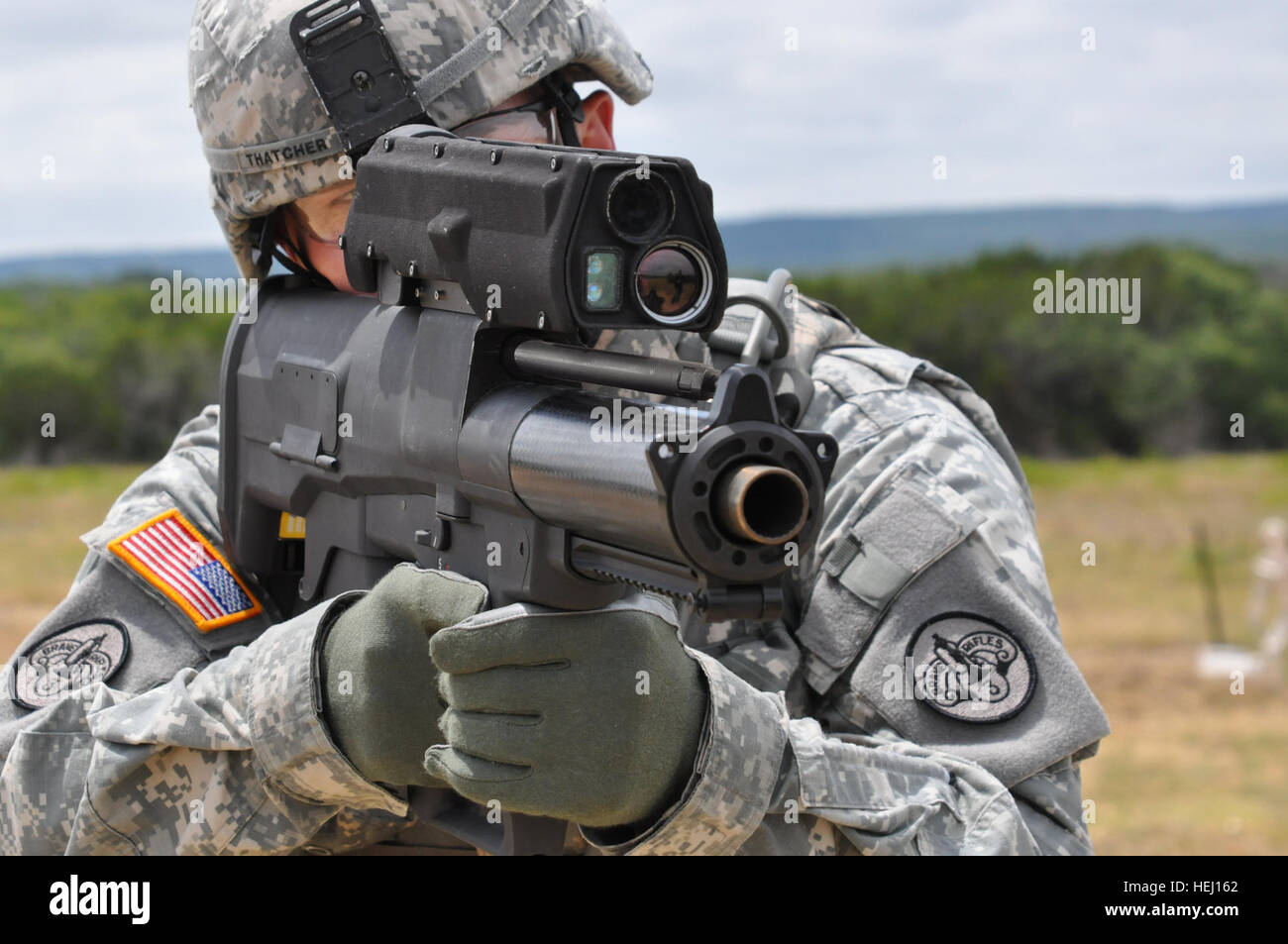 Flickr - The U.S. Army - Testing the new XM-25 weapon system Stock Photo