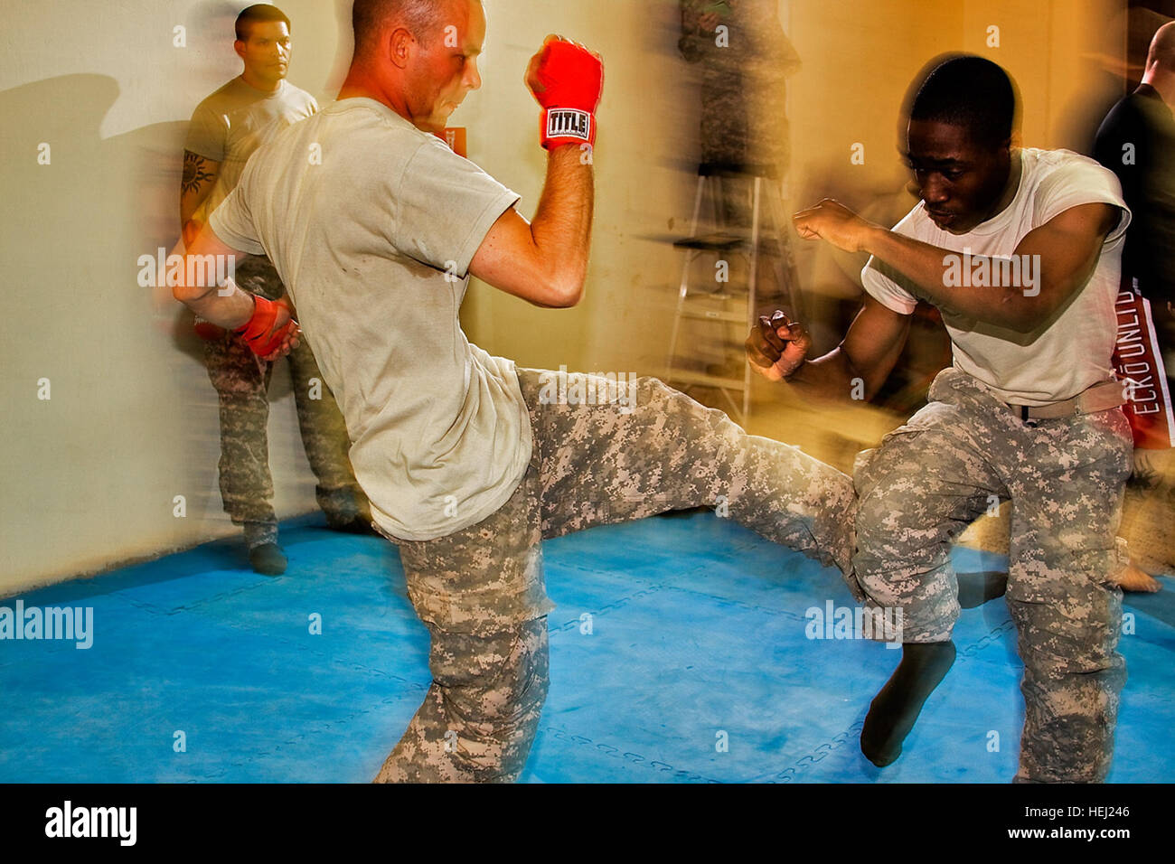 U.S. Army Soldiers from Headquarters Support Company, 615th Aviation ...