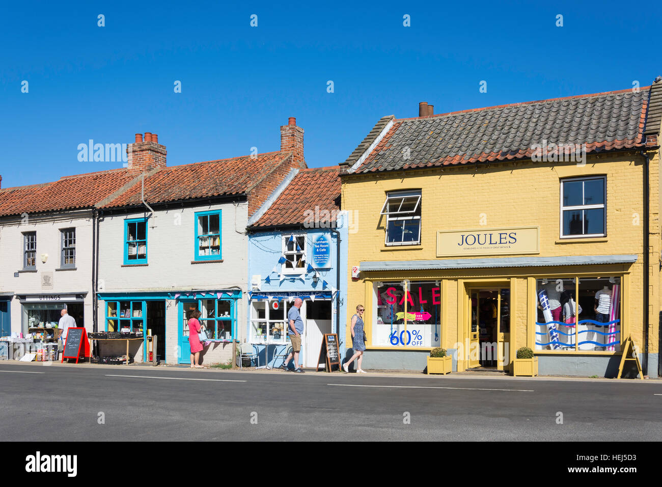 Shops on Market Place, Burnham Market, Norfolk, England, United Kingdom