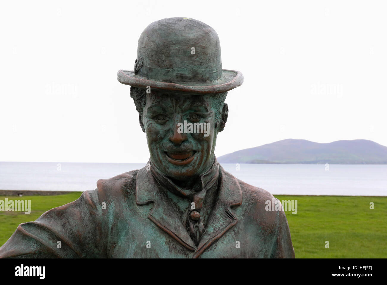 Bronze Statue of Charlie Chaplin in Waterville, County Kerry, Ireland