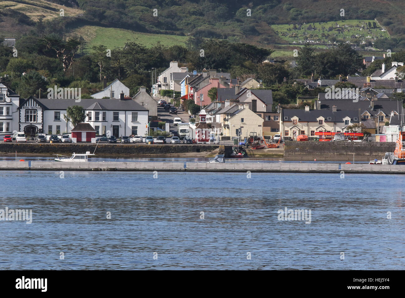A view of Knightstown on Valentia Island, County Kerry, Ireland Stock