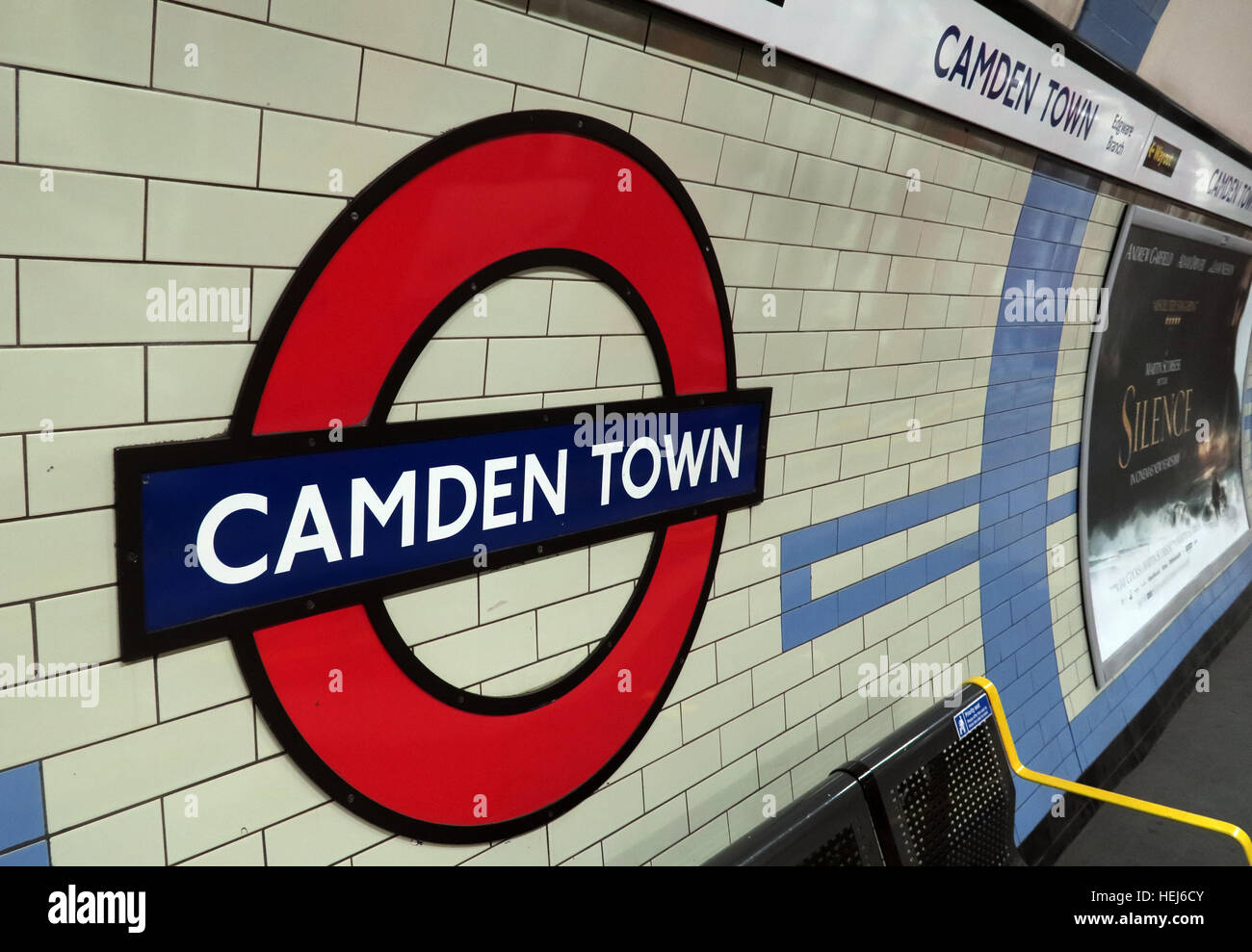 Camden Town Station at Night, North London, England, UK Stock Photo