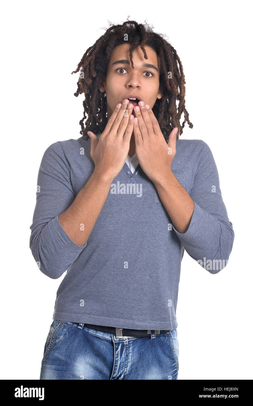Shocked teen boy hi-res stock photography and images - Alamy