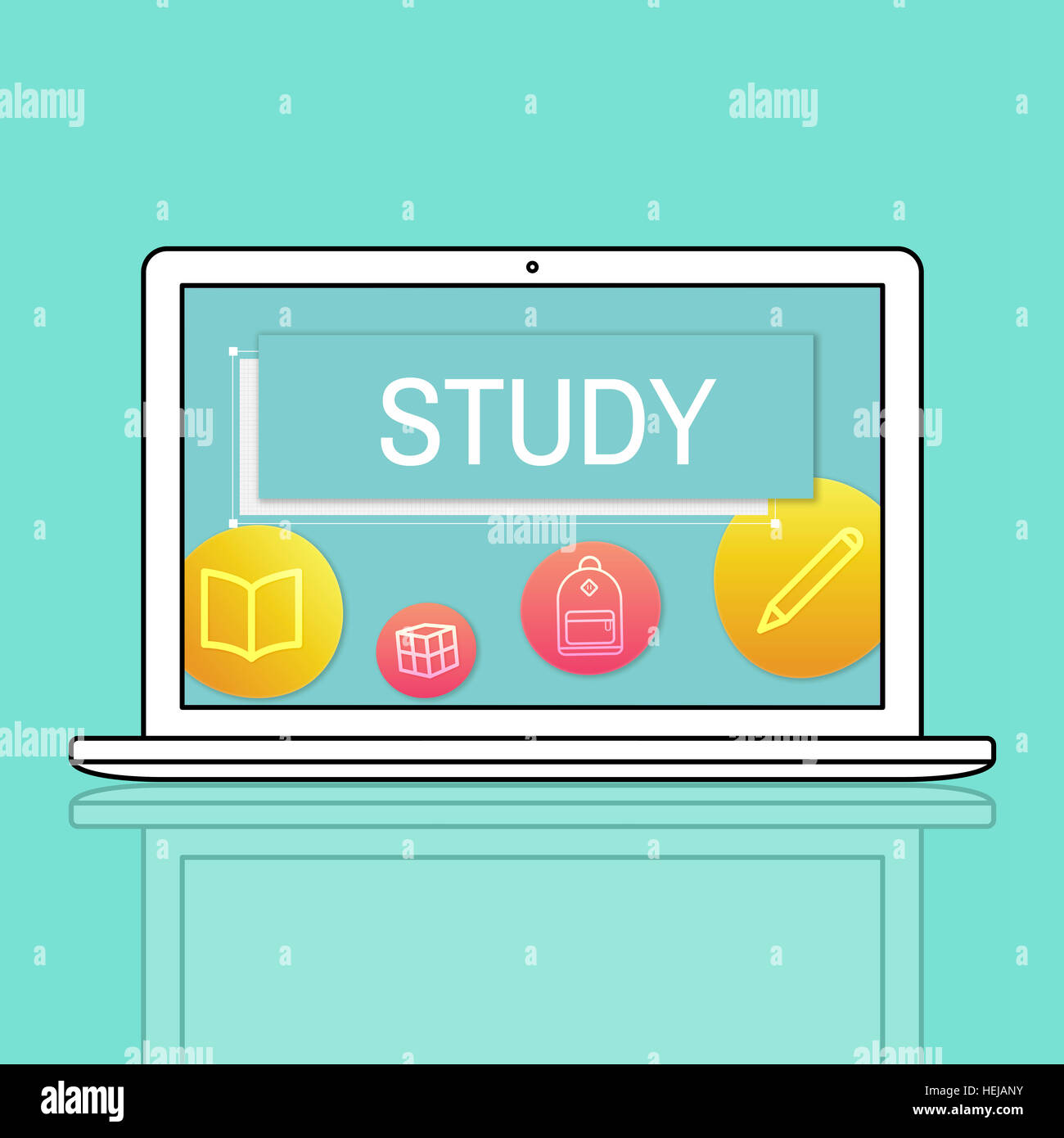 Study School Academic Icon Graphic Concept Stock Photo - Alamy