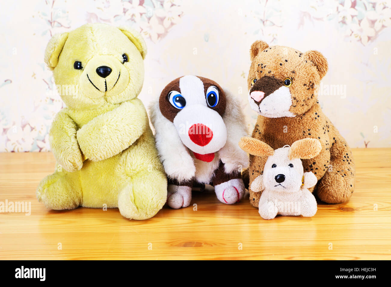 Soft children's toys indoors Stock Photo
